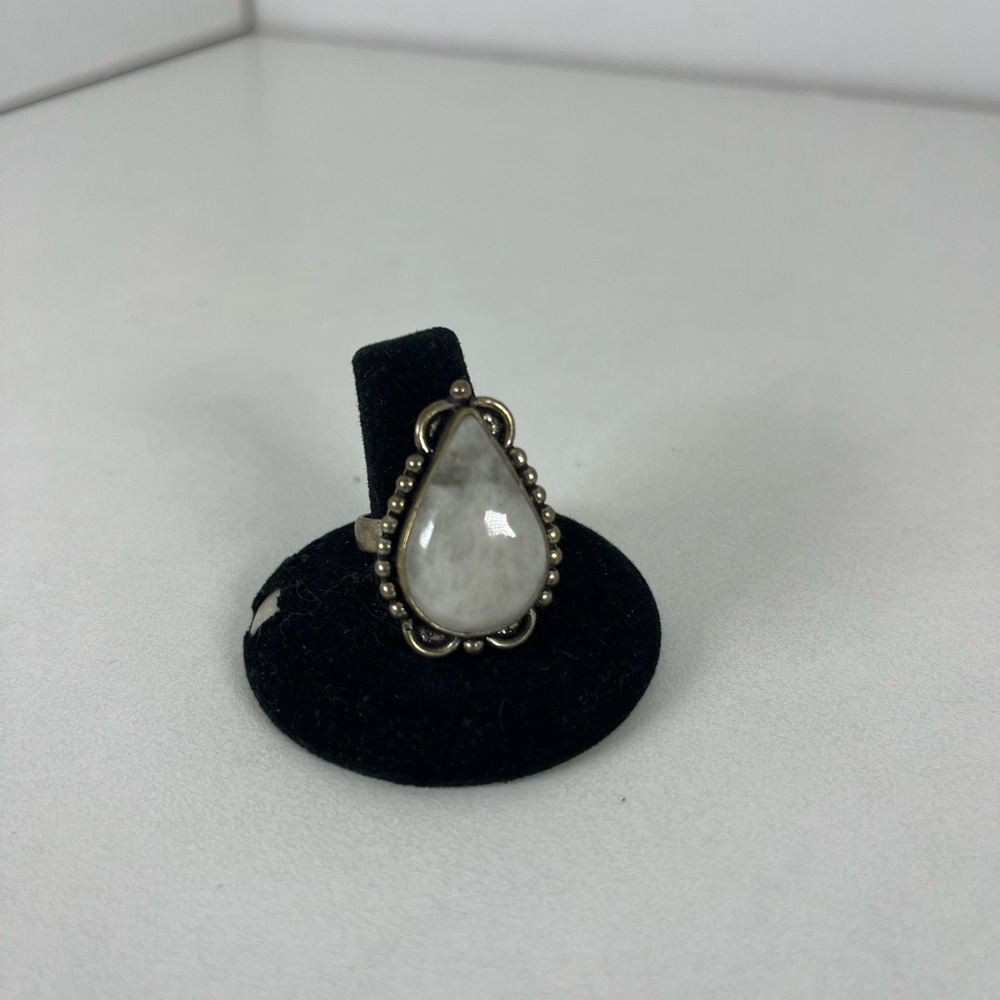 Elegant Teardrop‎ White Stone Ring